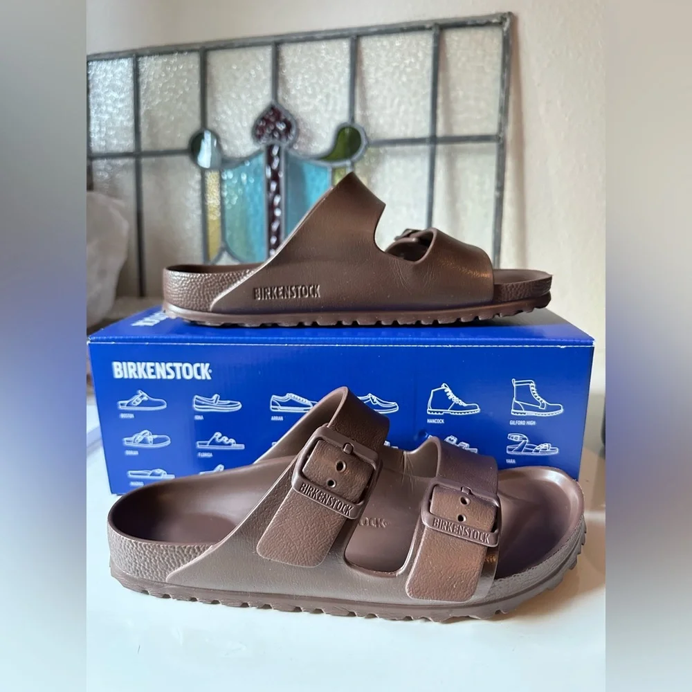 Birkenstock Eva in “Roast” Brown, Double Strap Sandals Size 38 (US 7.5) - Picture 4 of 14